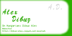 alex dibuz business card